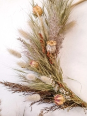 Couronne de fleurs séchées détail